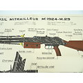Affiche instruction fusil mitrailleur FM 24/29 