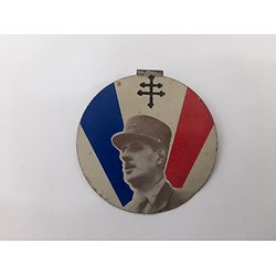 badge / broche patriotique De Gaulle France ww2