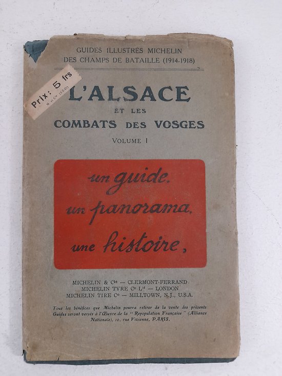 Guide Michelin Alsace France ww1