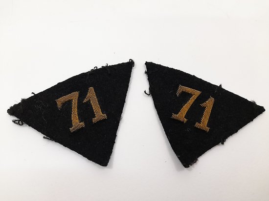 Pattes de col officier 71ème RI France 1914