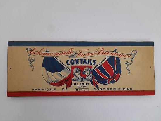 Panneau publicitaire pastilles Franco Britanniques 1940