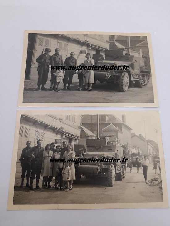 2 photos libération Troyes Aube 1944