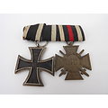 Ensemble croix de fer et croix du combattant Allemagne ww1
