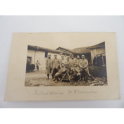 Carte photo mitrailleuse Saint Etienne 1915