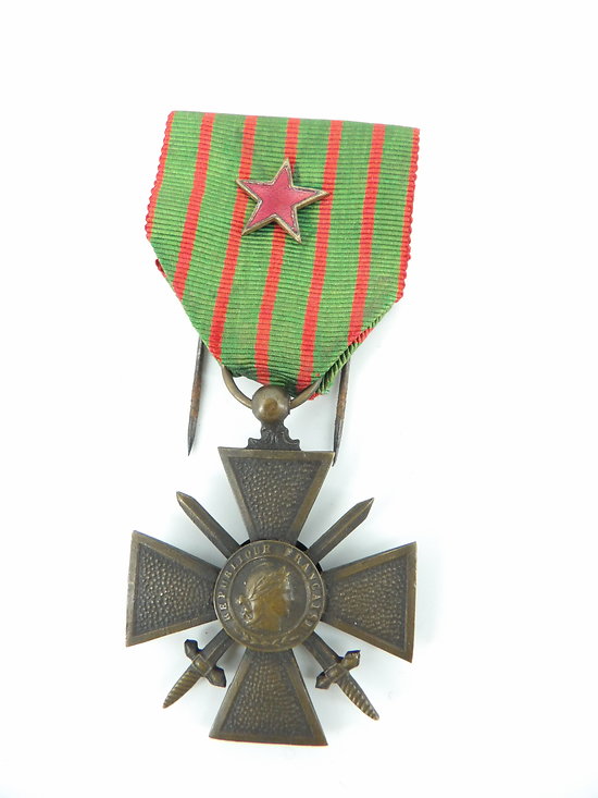 Médaille Croix de guerre 1 blessure France ww1