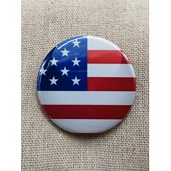 Badge drapeau américain - BGG017