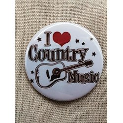 Badge "I love country music" - BGG018
