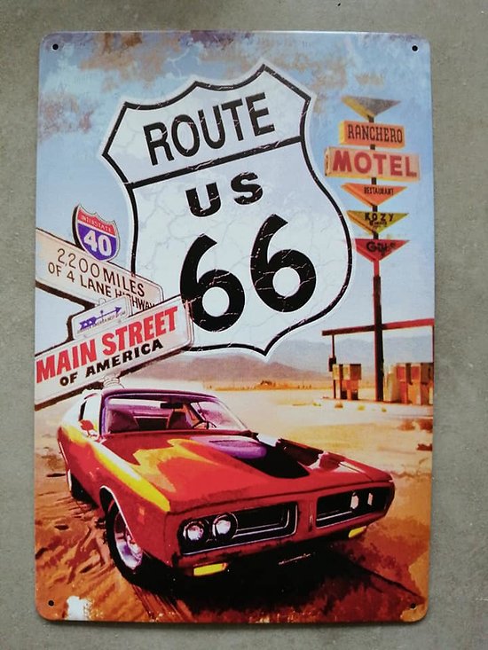 Plaque "route 66" - PLC018