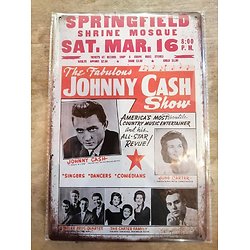 Plaque métallique Johnny Cash
