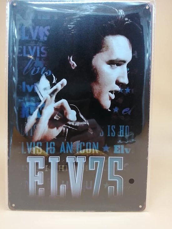 Plaque métallique Elvis