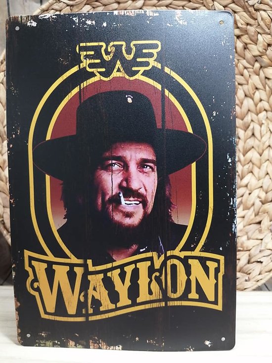 Plaque métallique Waylon Jennings