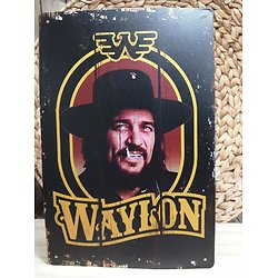 Plaque métallique Waylon Jennings