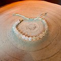 Bracelet jade, pierre de lune et perle