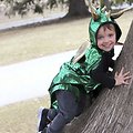 Cape deguisement enfant Dragon verte 5/6 ans