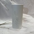 Lampe porcelaine blanche décorative ajourée à poser - Sevent's