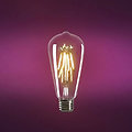 Ampoule led filament style Edison E27 4W - Goutte d'eau ambré