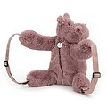 Sac à dos Peluche Jellycat Hippopotame – Huggady Hippo Backpack – HUG2HBP 28cm