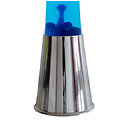 Lampe à lave 40 cm - Chrome - Liquide Bleu et Lave Bleu