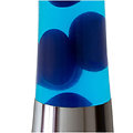 Lampe à lave 40 cm - Chrome - Liquide Bleu et Lave Bleu