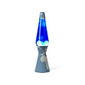 Lampe à lave fusée 40 cm - Carte du Monde - Liquide bleu & Lave blanche