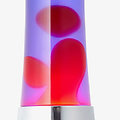 Lampe à lave 40 cm - Chrome - Liquide Violet & Lave Rouge
