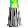 Lampe à lave 40 cm - Chrome - Liquide Vert & Lave Jaune