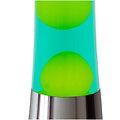 Lampe à lave 40 cm - Chrome - Liquide Vert & Lave Jaune
