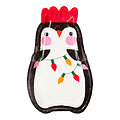 Assiette en carton en forme de Pingouin - Lot de 12