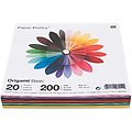 200 Papiers Origami 20 couleurs basiques - 15x15cm