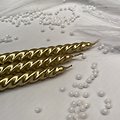 Bougie bougeoirs et chandeliers - Or doré torsadées - lot de 3 - S/4 GOLD TWIST TAPER CANDLES
