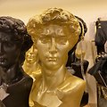 Bougie buste statue grecque noir OU doré - 10X23CM 