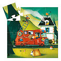 Puzzle silhouette Le camion de pompier - 16 pièces	
