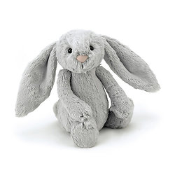 Peluche Jellycat lapin silver – Bashful silver bunny – Small BASS6BS 18cm