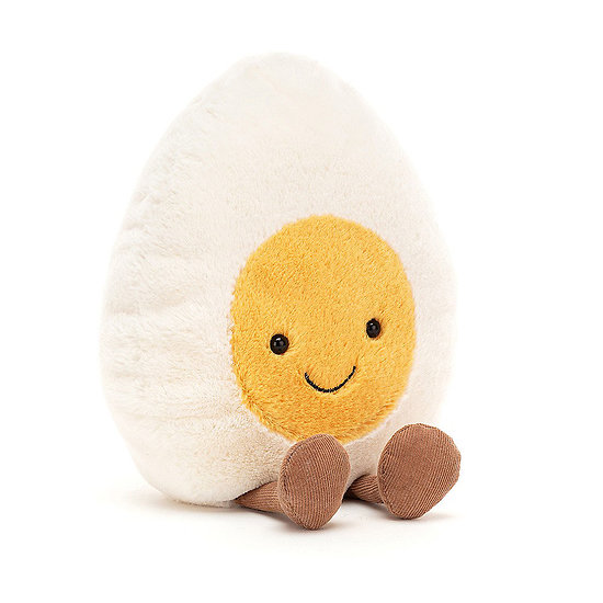 Peluche Jellycat Oeuf dur – Amuseable Boiled Egg - Large A2BE 23 cm