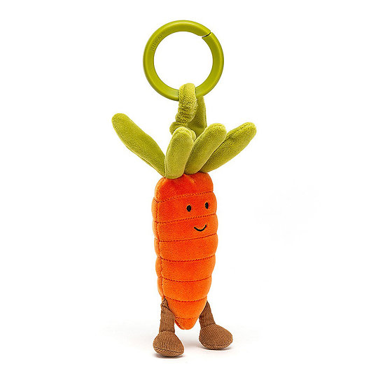 Jouet de poussette Jellycat - Vivacious Vegetable Carrot Jitter - VVJ4C 15 cm