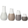 Mini vases tons gris lot de 4 - porcelaine