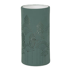 Lampe porcelaine verte décorative à poser - Année 70