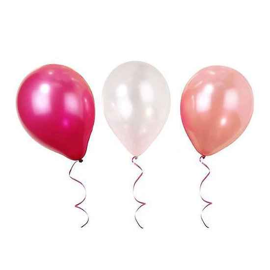 Ballons anniversaire Rose Mix - Lot de 12