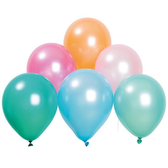 Ballons anniversaire Pastel Pearl - Lot de 12