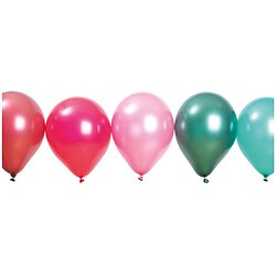 Ballons anniversaire Berry Pearl - Lot de 12