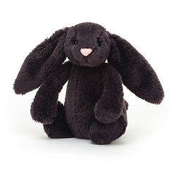 Peluche Jellycat bleu nuit – Bashful Inky bunny – Small BASS6INK 18cm