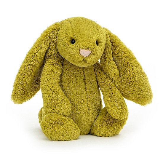 Peluche Jellycat vert pomme – Bashful Zingy bunny – Medium BAS3ZB 31cm