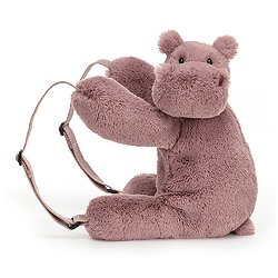 Sac à dos Peluche Jellycat Hippopotame – Huggady Hippo Backpack – HUG2HBP 28cm
