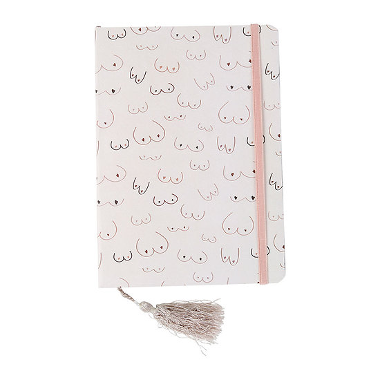 Petit cahier avec élastique et marque page pompon Boobies
