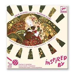 Jeu Créatif 7 à 99 ans - Cartes à gratter - Inspired by Golden Muses - Gustave Klimt