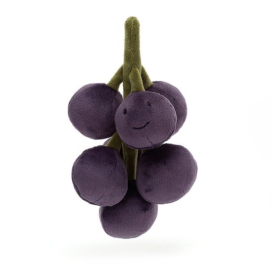 Peluche Jellycat Raisin – Fabulous Fruit Grapes - FABF6G 15cm