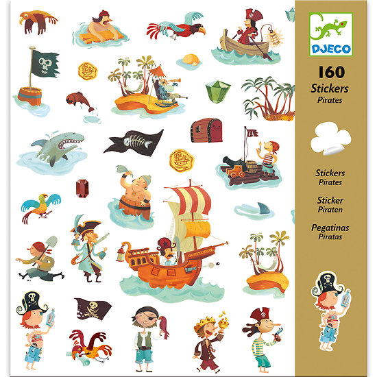 Pochette de 160 Stickers papier - Pirates