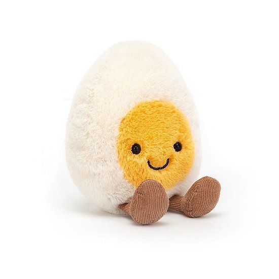 Peluche Jellycat Oeuf dur – Amuseable Boiled Egg - Small A6BE 14 cm 