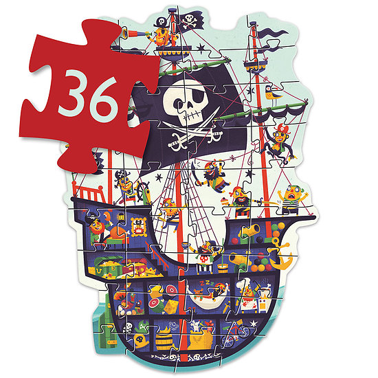 Puzzle géant - le bateau de pirates 36 pièces