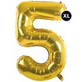 Ballon anniversaire chiffre aluminium doré XL - 86 cm